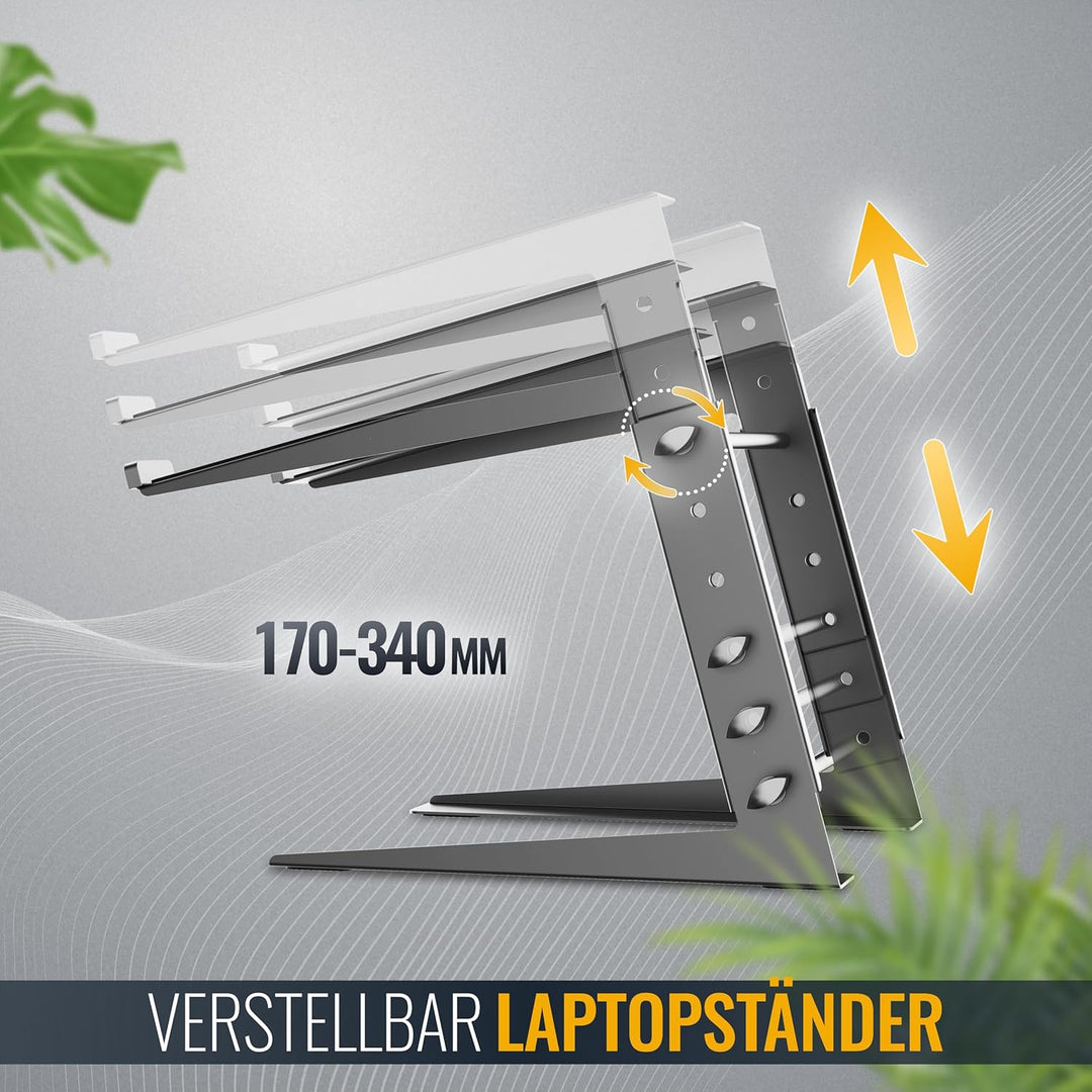 RICOO Laptopständer Höhenverstellbar für 15-17 Zoll Standfuss LS01-B Universal Notebook Halterung bi