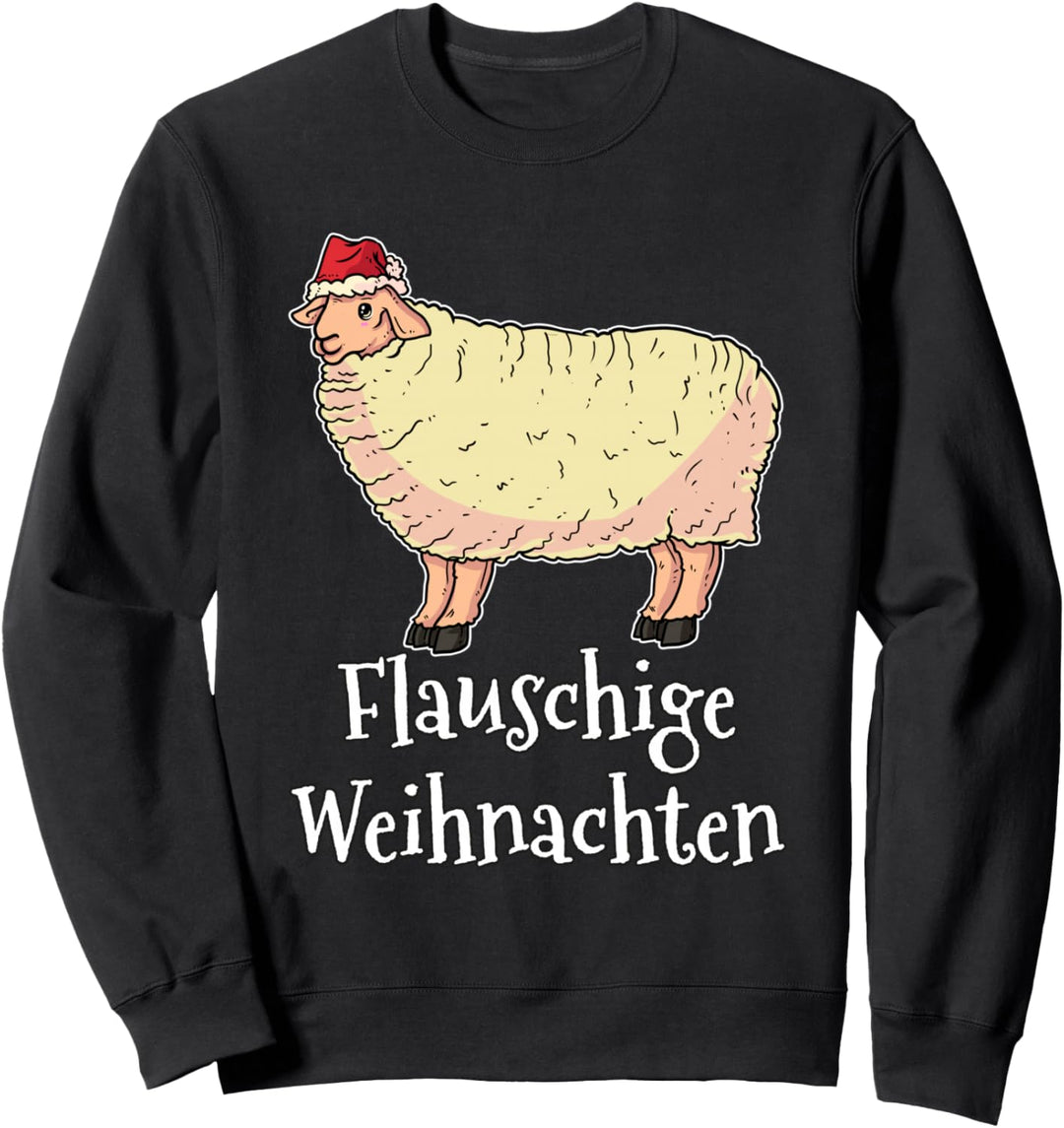 Flauschige Weihnachten Outfit Mütze Schäfer Geschenk Schaf Sweatshirt