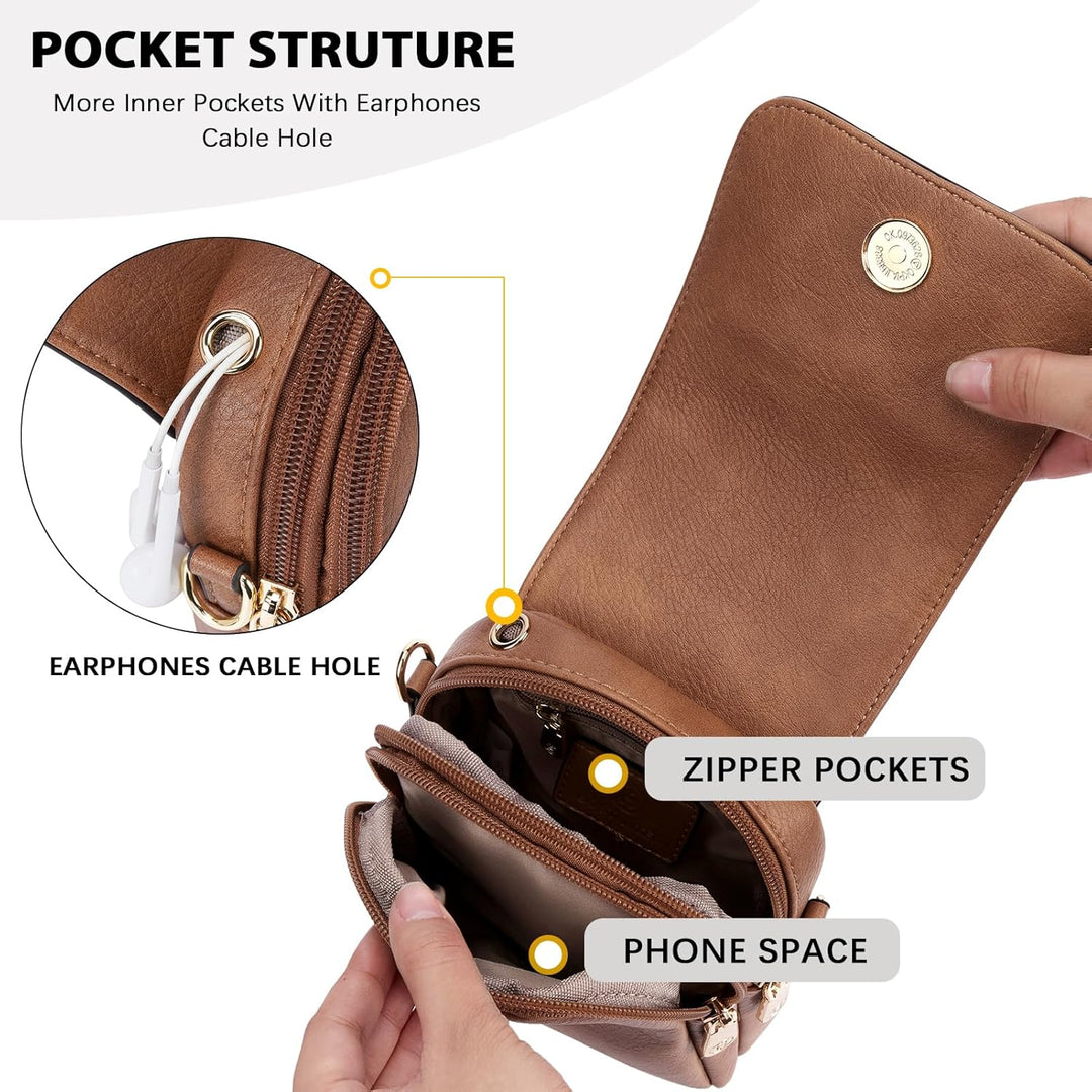 BOSTANTEN Handy Umhängetasche Damen, Handytasche zum Umhängen Leder, Handytasche mit Geldbörse zum U
