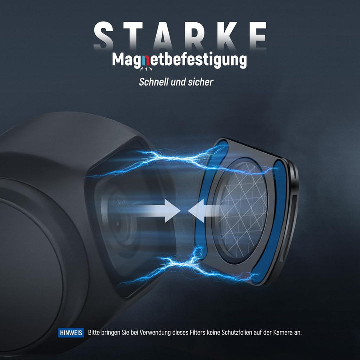 NEEWER Verstellbarer Sternfilter 4/8 Punkt kompatibel mit DJI Osmo Pocket 3 Creator Combo Zubehör, m