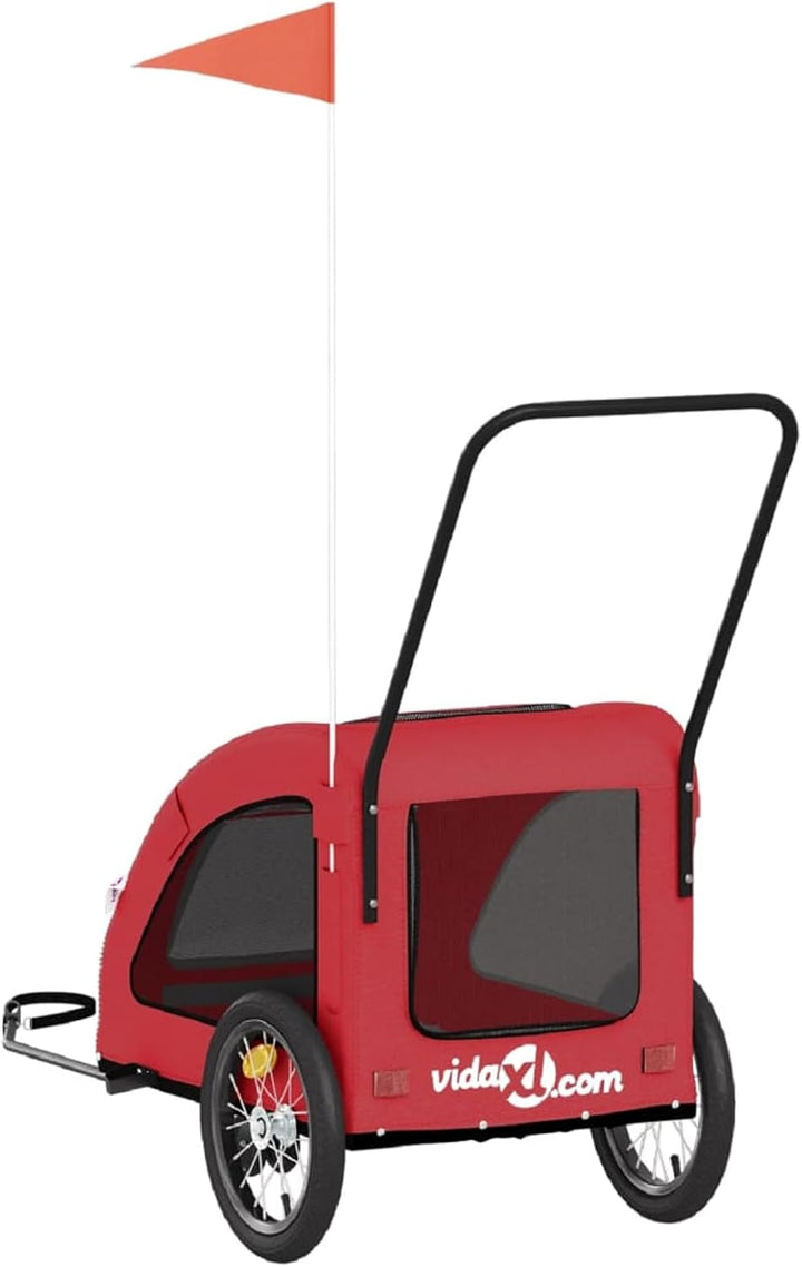 Gecheer Fahrradanhänger für Hunde, Robustes Oxford-Gewebe und stabiles Eisen, wasserdichter Hundetra