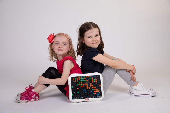 Quercetti Peg Brite Mitgebsel Kindergeburtstag Mit 120 Transparenten Steckern, Kreatives Lernspielze