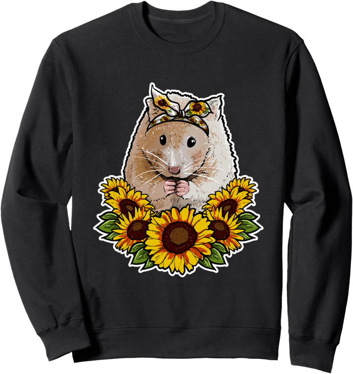 Hamster Geschenk Sonnenblumen Dekor Hamster Sweatshirt