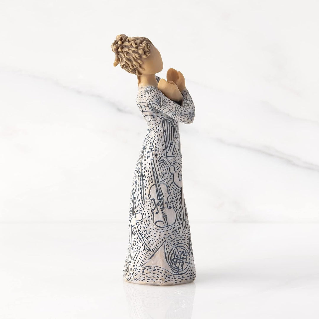 Willow Tree Music Speaks (hellere Haut), geformte, handbemalte Figur, Hellere Haut