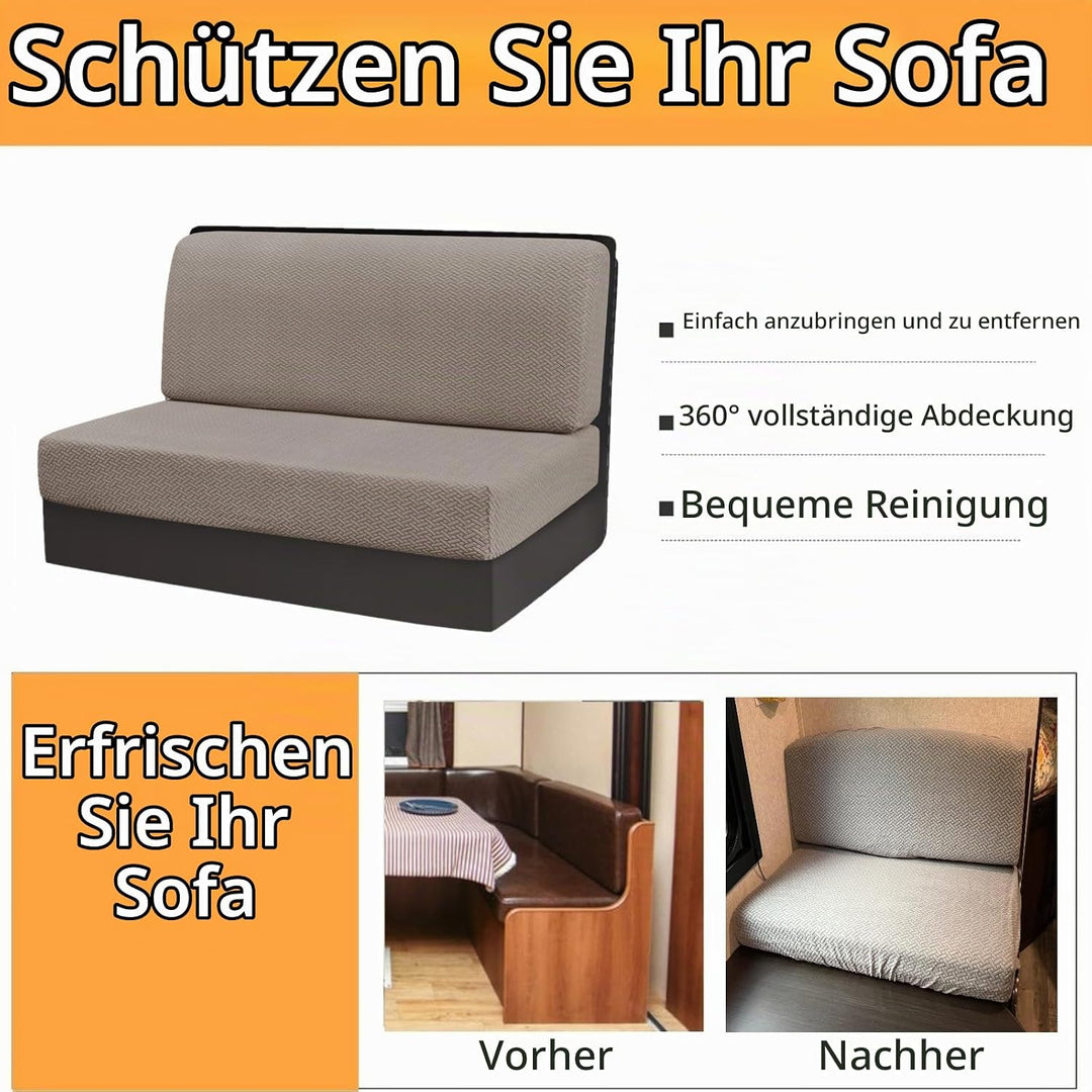 Wohnmobil Sitzbezüge, 2 Stück (1 Set) Stretch Wohnwagen Sitzpolster Bezüge Jacquard RV-Sitzbezüge St
