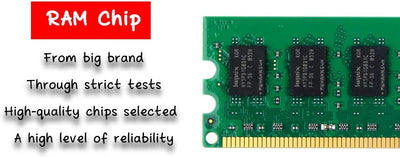 4GB Kit (2X2GB) PC2 6400 RAM, DDR2 800 PC2-6400U 4GB DDR2 2Rx8 CL6 1,8V Desktop Arbeitsspeicher Memo
