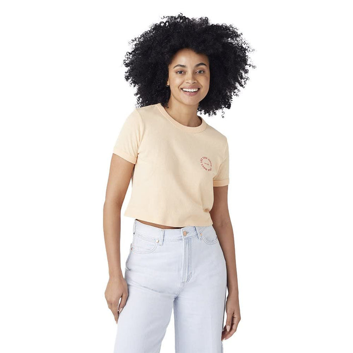 Wrangler Damen Baby Crop Tee T-Shirt XL Apricot Ice, XL Apricot Ice