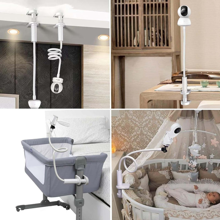 JAMUILS Babyphone Halterung Bett mit Mini Stativkopf, Flexible Twist Video Baby Monitor Halter, Komp