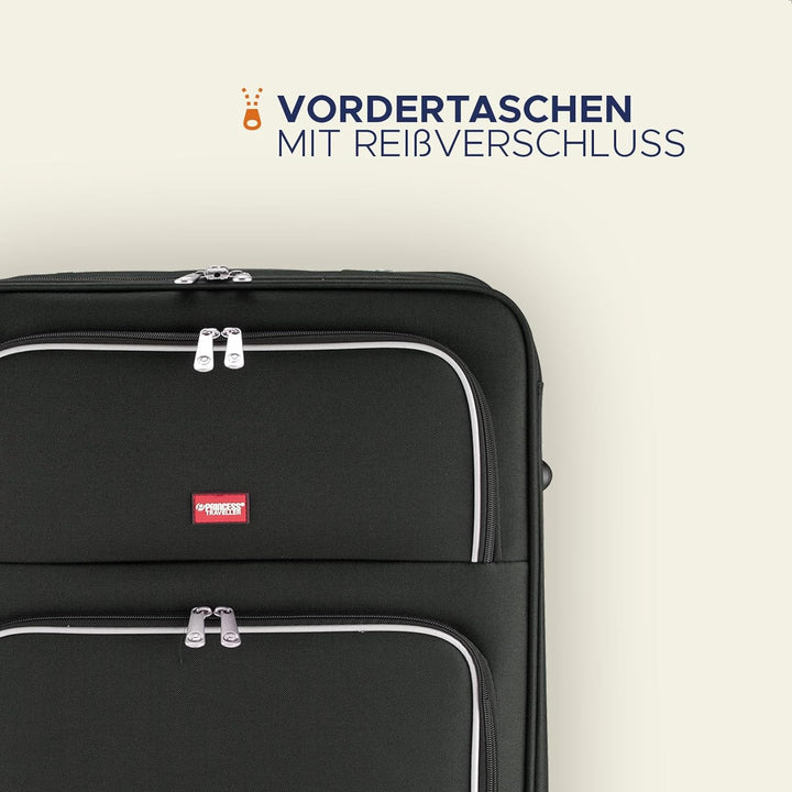 Princess Traveller Barcelona Dutch Design, Reisekoffer, 75 cm, Schwarz, L