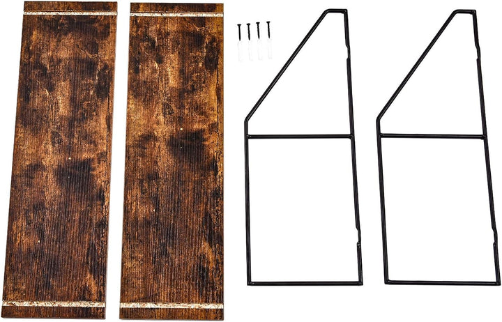 IBUYKE Wandregal, Schweberegal 2 Etagen, Wandboard für Bücher, 60x20.5x53cm, Dekorative Regale, Wand