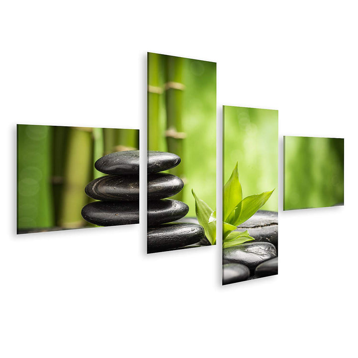 islandburner Bild auf Leinwand Zen Basaltsteinen Und Bilder Wandbilder Poster Leinwand 150x80cm - 4