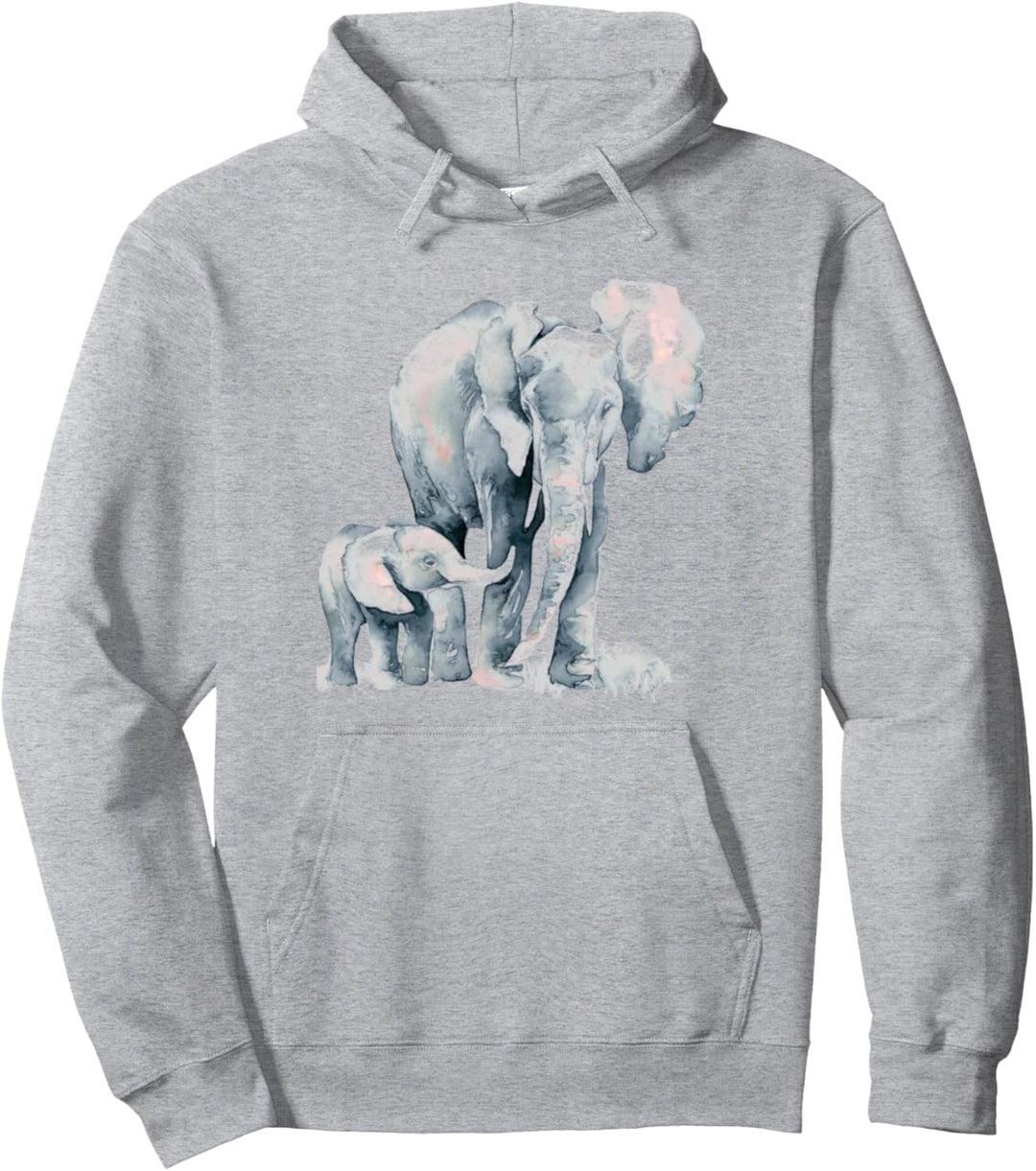 Schönes Elefanten Spaziergang Elternteil Kind Liebe Pullover Hoodie