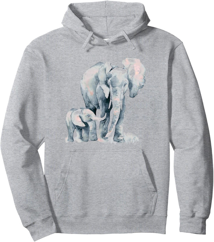 Schönes Elefanten Spaziergang Elternteil Kind Liebe Pullover Hoodie