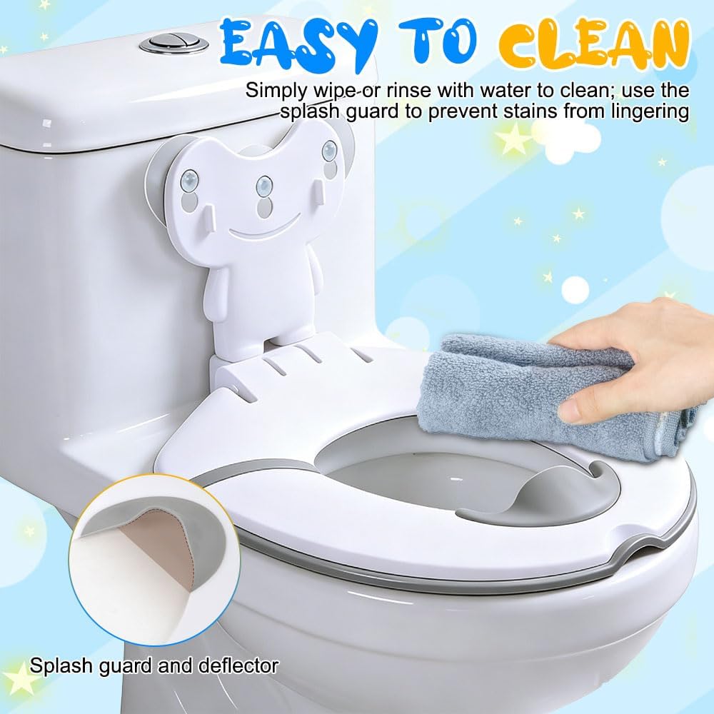 Toilettensitz Kinder, Toilettenaufsatz Kinder, Klositz für Kinder, WC Sitz Kin-der mit Urin Barriere