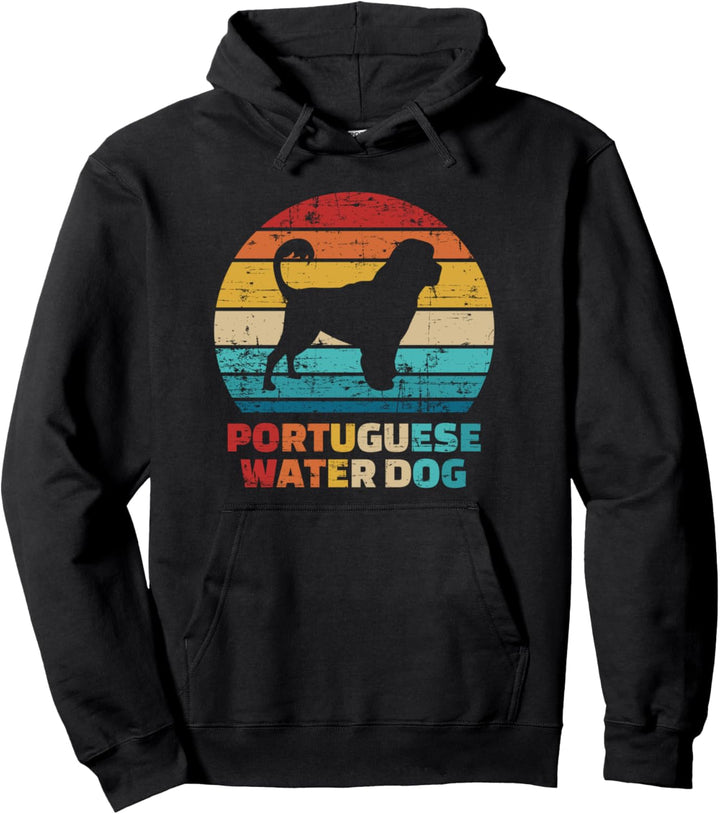Portugiesischer Wasserhund vintage retro Pullover Hoodie