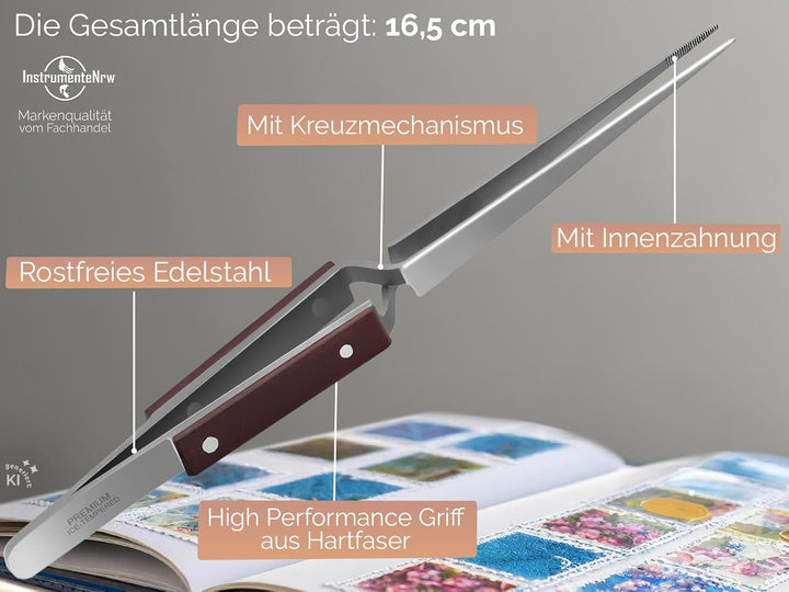 Lötpinzetten Set 2-Teilig Kreuzpinzette Klemmpinzette Technische Pinzette Gerade Gebogen Abgewinkelt