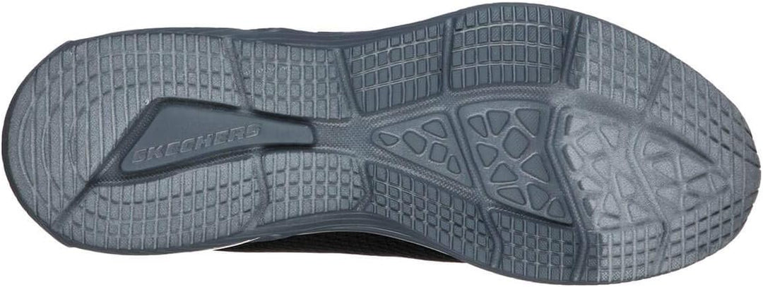 Skechers Herren 52559 Sneaker, Black Mesh Charcoal Trim