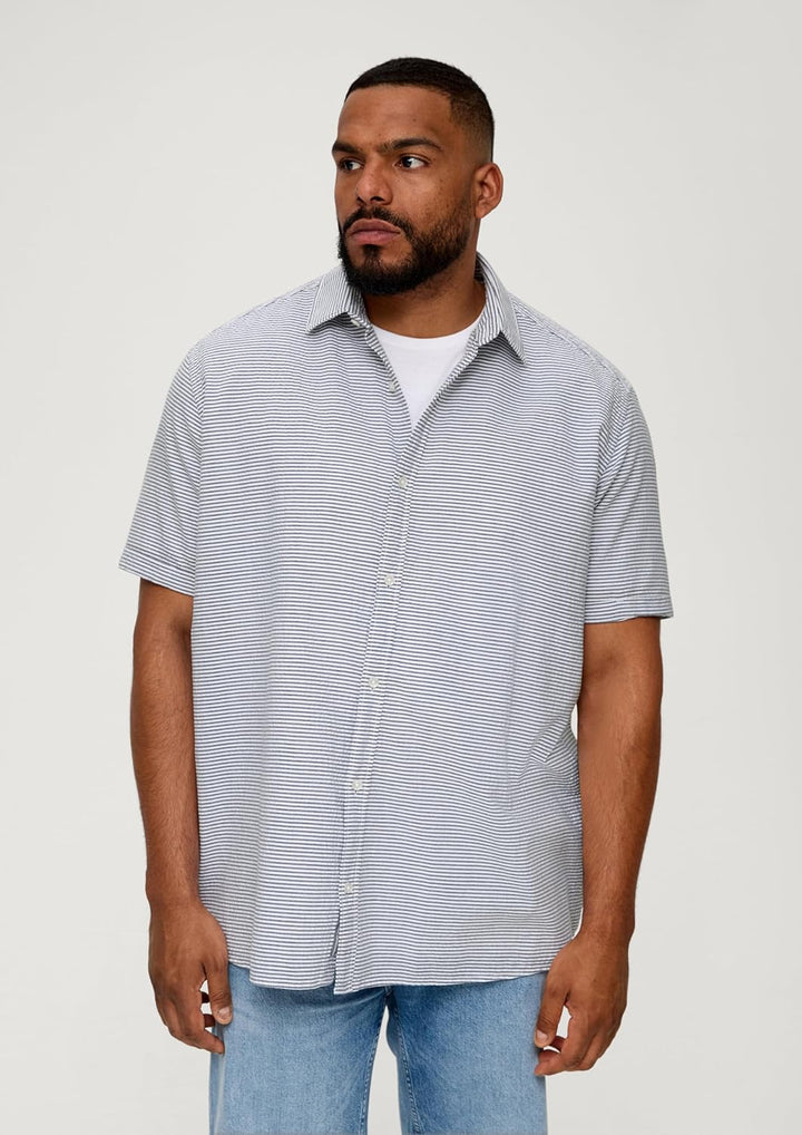 s.Oliver Herren Hemd Kurzarm XXL Blau 59g4, 3XL