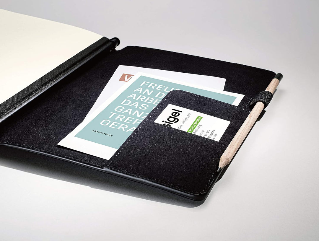 SIGEL CF111 Business Organiser, ca. A5, Kunstleder, schwarz - Conceptum flex DIN A5 Organiser, DIN A