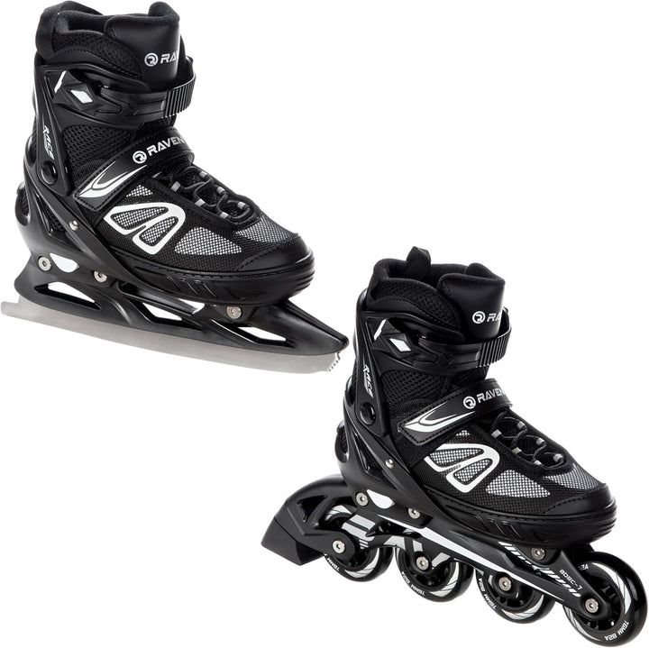 Raven Verstellbare 2in1 Inlineskates-Schlittschuhe Advance - Kugellager Abec7 - Softboot - DSAS - Do