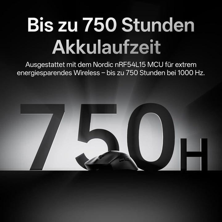 Rapoo VT7 Kabellose Gaming-Maus, Echte 8000Hz Abfragerate, 26K DPI Sensor, 53g Ultraleicht, 750 Std.