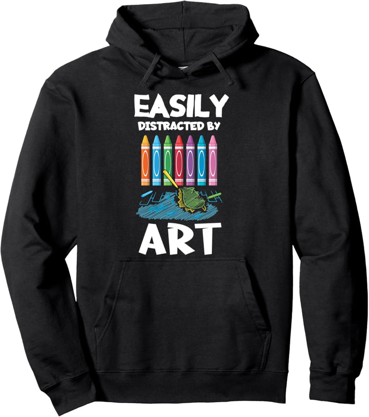 Leicht ablenkbar durch Kunst malen Maler & Künstler Malerei Pullover Hoodie