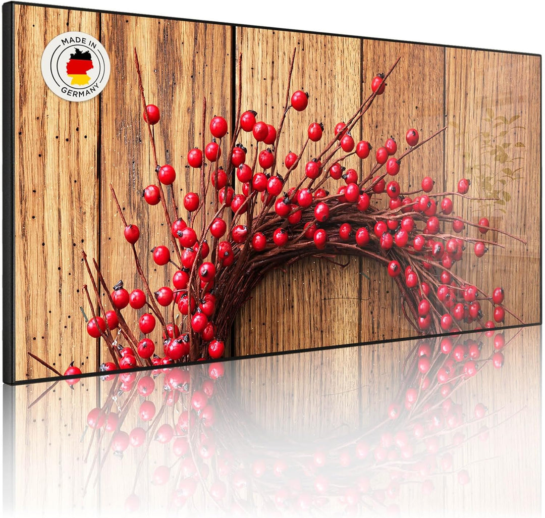 banjado Magnettafel schwarz 78 x 37cm / Magnetwand Metall/Magnetpinnwand als Memoboard/Pinnwand Magn