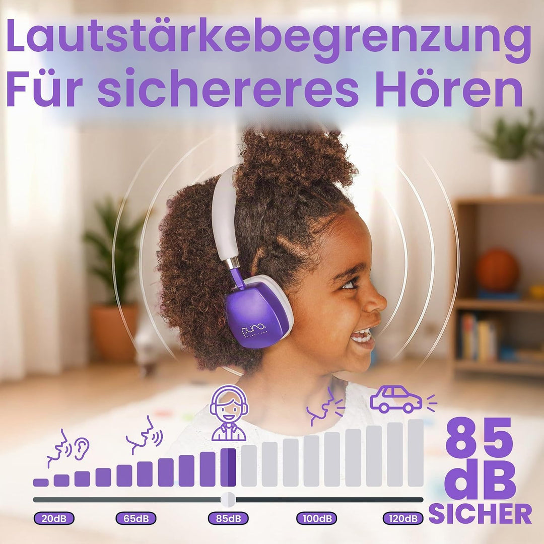 Puro Sound Labs PuroQuiet Plus Lautstärkebegrenzte On-Ear Active Noise Cancelling Bluetooth Kopfhöre