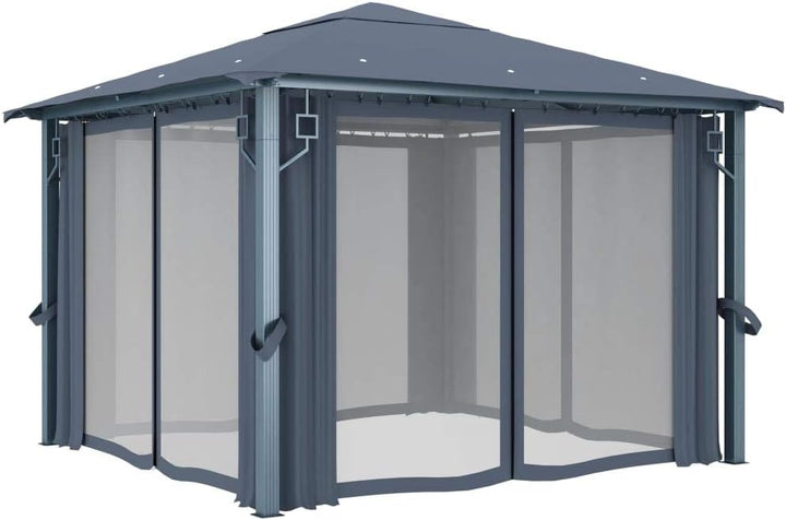 Tidyard Tidyard Gartenpavillion Pavillon Sonnenschutz Festzelt Mit Dach (Anti-UV-PA-Beschichtung),Vo