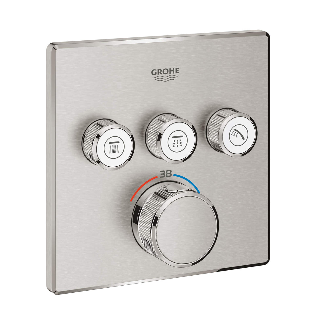 GROHE 29126DC0 GRT SmartControl THM trimset square 3SC Armatur, supersteel