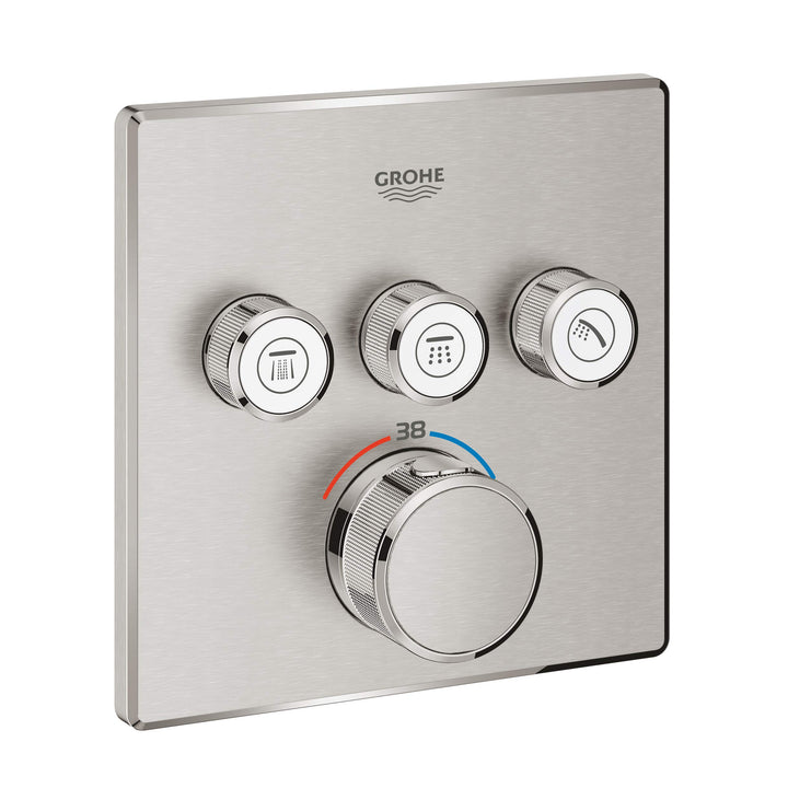 GROHE 29126DC0 GRT SmartControl THM trimset square 3SC Armatur, supersteel