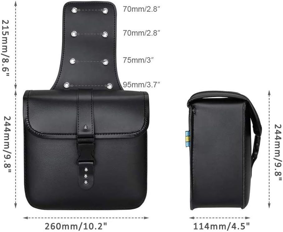 Paar Motorrad Satteltaschen Leder PU wasserdichte abnehmba Satteltasche Werkzeugkasten