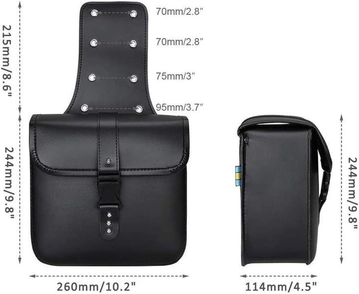 Paar Motorrad Satteltaschen Leder PU wasserdichte abnehmba Satteltasche Werkzeugkasten