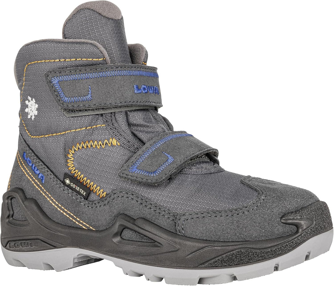 LOWA Stiefel mittel Milo GTX MID 27 EU Anthrazit Blau, 27 EU Anthrazit Blau