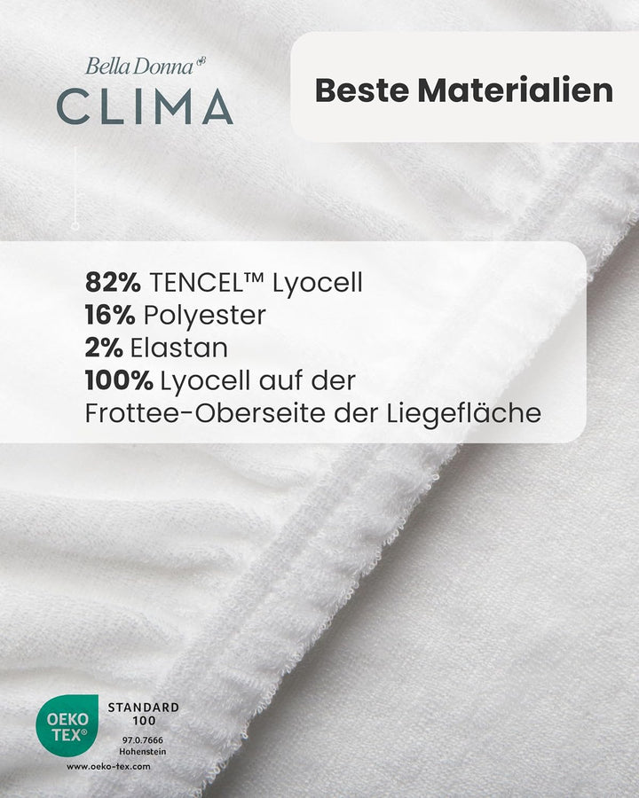 Matratzenschoner Bella Donna Clima Alto 180x200-200x220cm weiss, 180x200-200x220cm