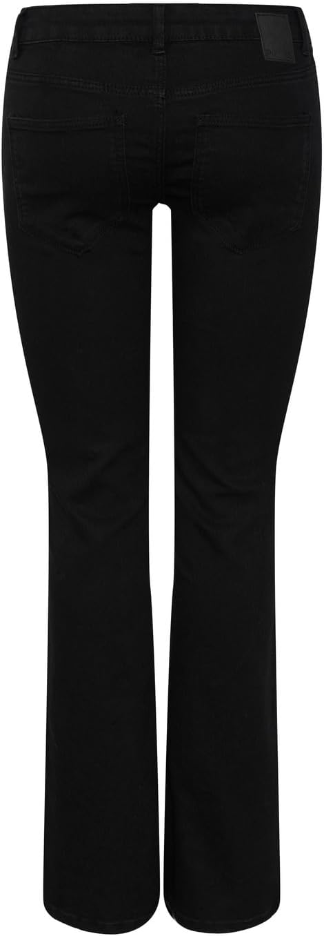 PIECES Damen Pcpeggy Lw Flared Blc Jeans Noos Bc, XS / 30L