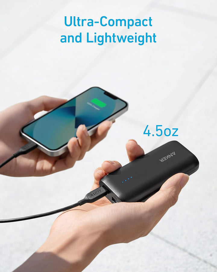 Anker 321 Powerbank (PowerCore 5K), 5200mAh externer Akku, Geeignet für iPhone Serien 12 und 13, Sam