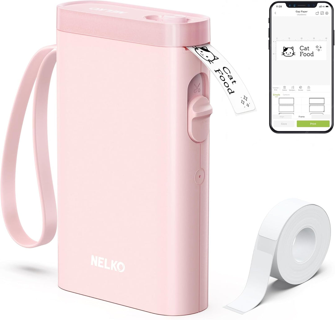Nelko Etikettendrucker, Bluetooth P21 Selbstklebendes Etikettiergerät Tragbarer beschriftungsgerät s