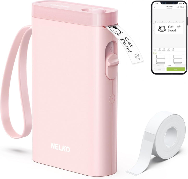 Nelko Etikettendrucker, Bluetooth P21 Selbstklebendes Etikettiergerät Tragbarer beschriftungsgerät s
