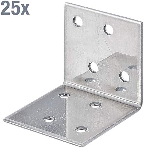 Alberts 851798 Winkelverbinder | Edelstahl | 40 x 40 x 40 mm | 25er Set 40 x 40 x 40 mm (25 Stk.), 4