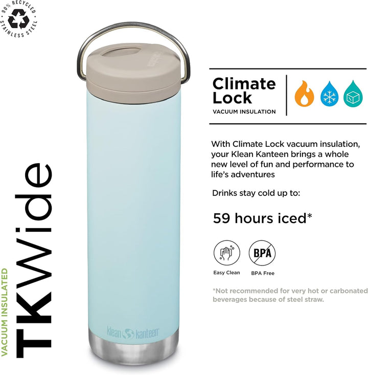 Klean Kanteen TK Wide Twist Top Blue Tint 590 ml