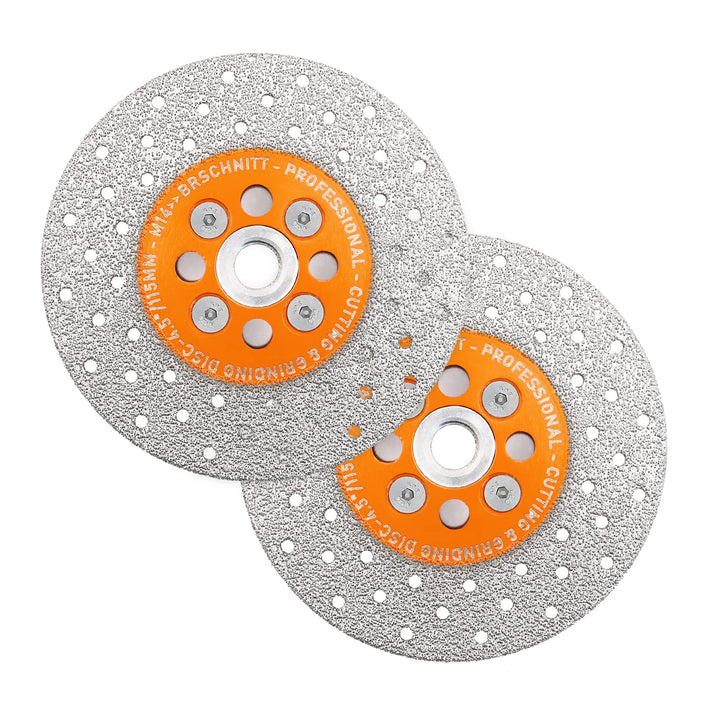 Diamant Trennscheibe 115mm - BRSCHNITT Doppelseitig zum Schneiden und Schleifen Granit Marmor Fliese
