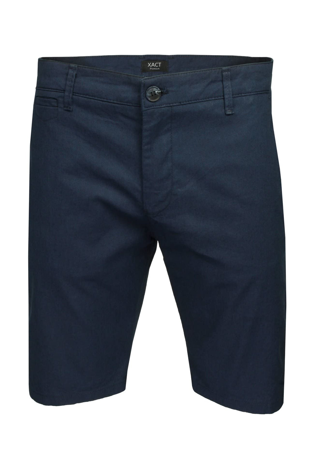 Xact Herren Leinen 23cm Tailored Chino Shorts, Regular Fit 42W Navy, 42W Navy