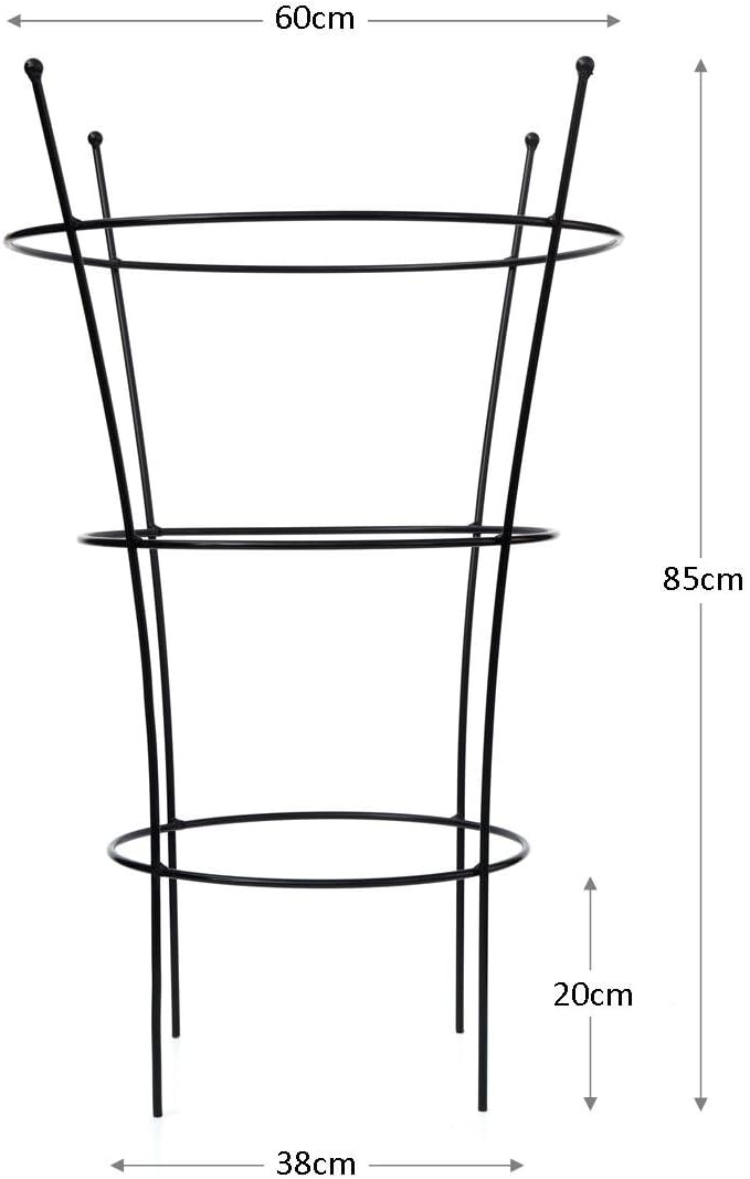 KUHEIGA Stabiler Staudenhalter Verzinkt H: 80cm, Volleisen Strauchhalter, Rankgerüst,