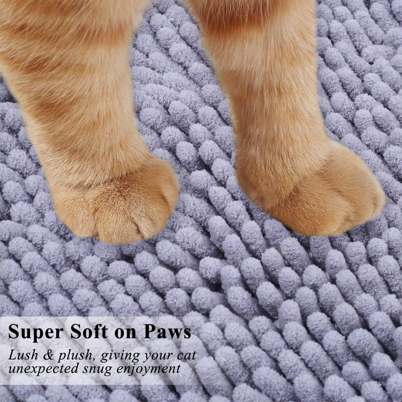 VIVAGLORY Katzenstreu-Matte, Streufangmatte, 80 × 50 cm Katzen Katzentoiletten Teppich mit Wasserdic