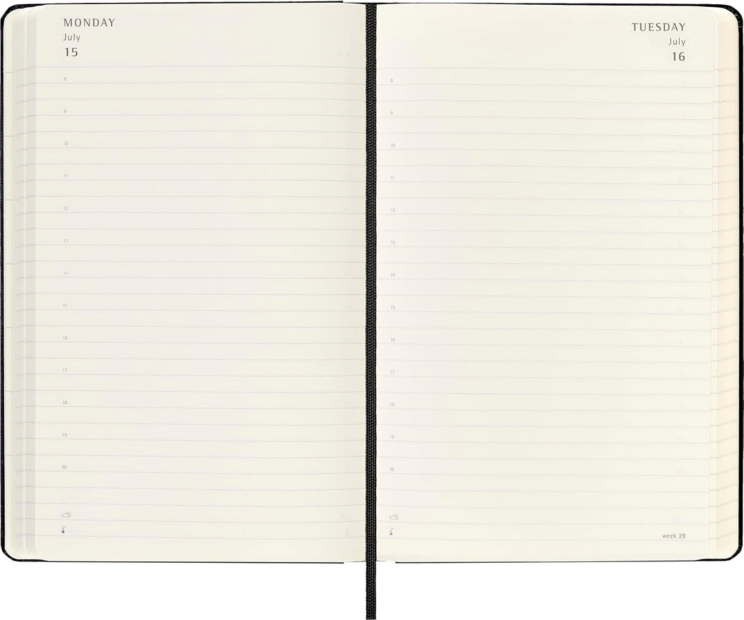 Moleskine Tagesplaner 2023-2024, 18-Monate-Kalender, Hardcover-Tagesplaner, Grossformat 13 x 21 cm,