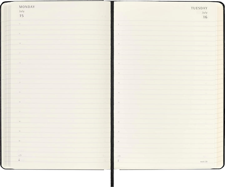 Moleskine Tagesplaner 2023-2024, 18-Monate-Kalender, Hardcover-Tagesplaner, Grossformat 13 x 21 cm,