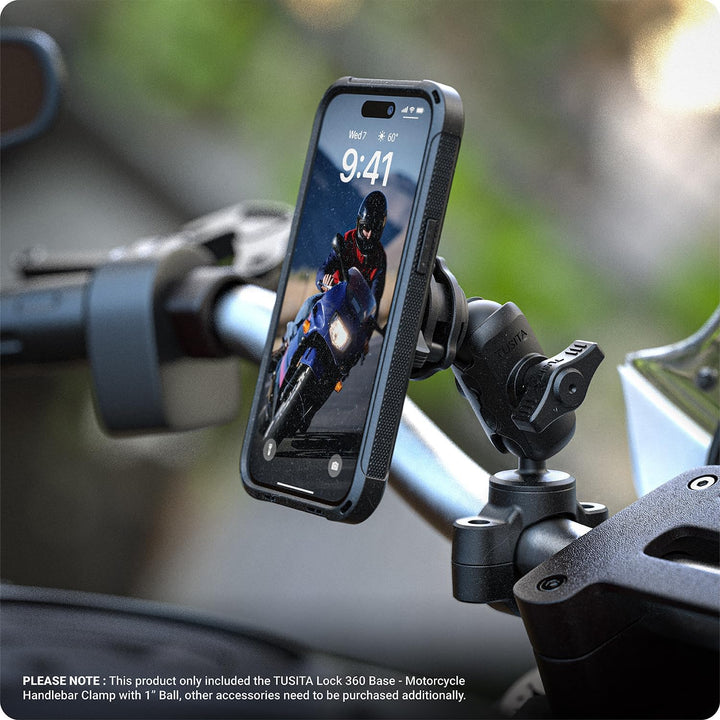 TUSITA Motorrad Halterung Lenker Schienenbasis mit B Grösse 1" Kugel - Klein