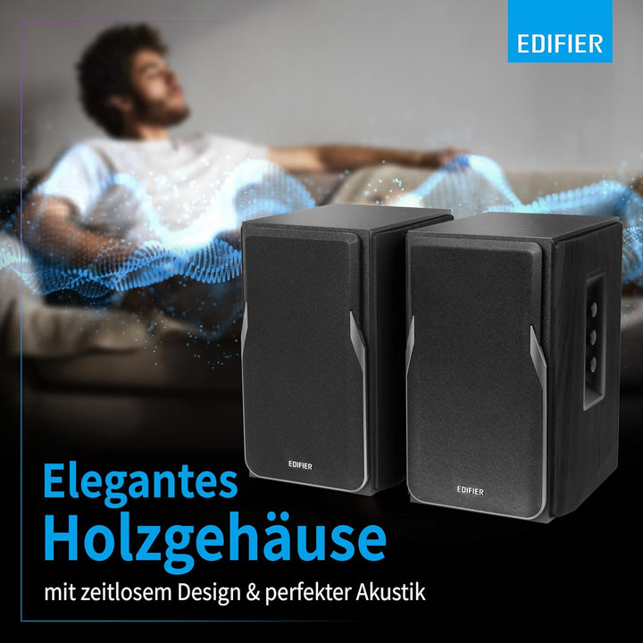 EDIFIER Studio R1380DB 2.0 Regallautsprecher-System (42 Watt) mit Bluetooth 5.1 (aptX). Infrarot-Fer