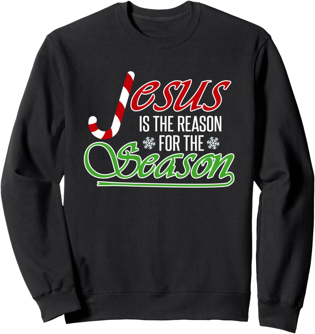 Jesus is the Reason for the Season T-Shirt – Zuckerstangen-Thema Sweatshirt
